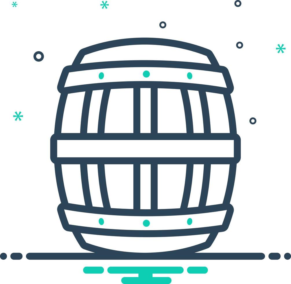 mix icon for barrel vector