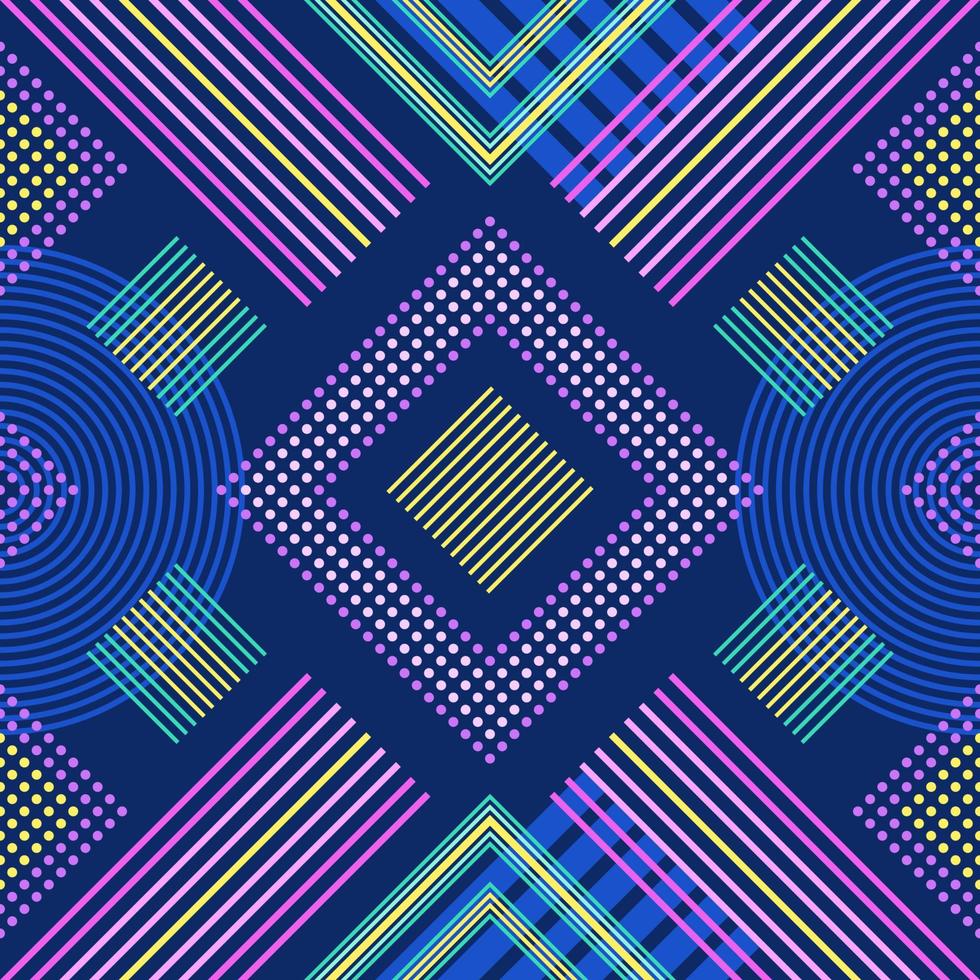 Colourful Geometric Seamless Pattern vector