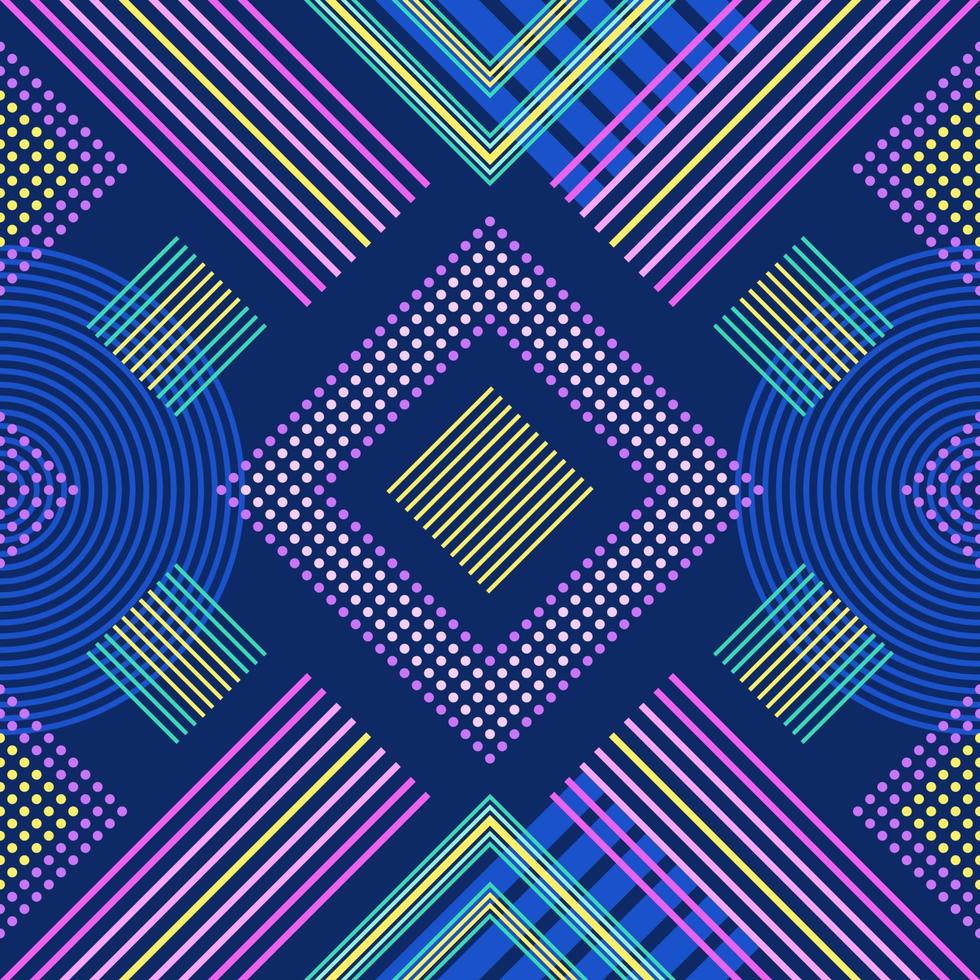 Colourful Geometric Seamless Pattern vector