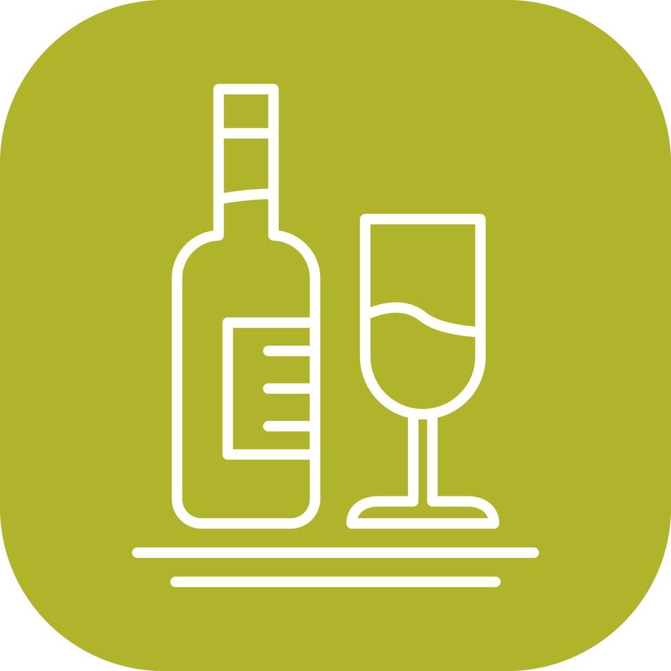 White Wine Vector Icon