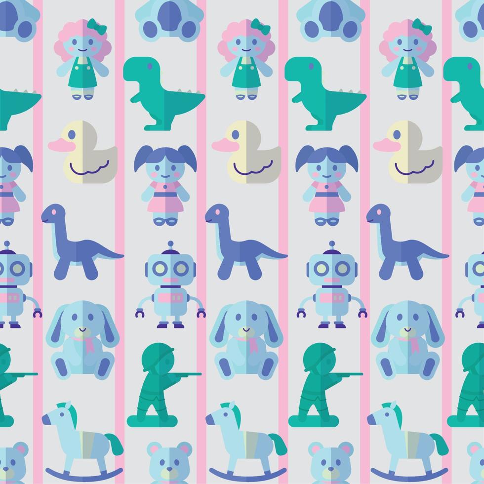 Seamless pattern background with toy icons Vector