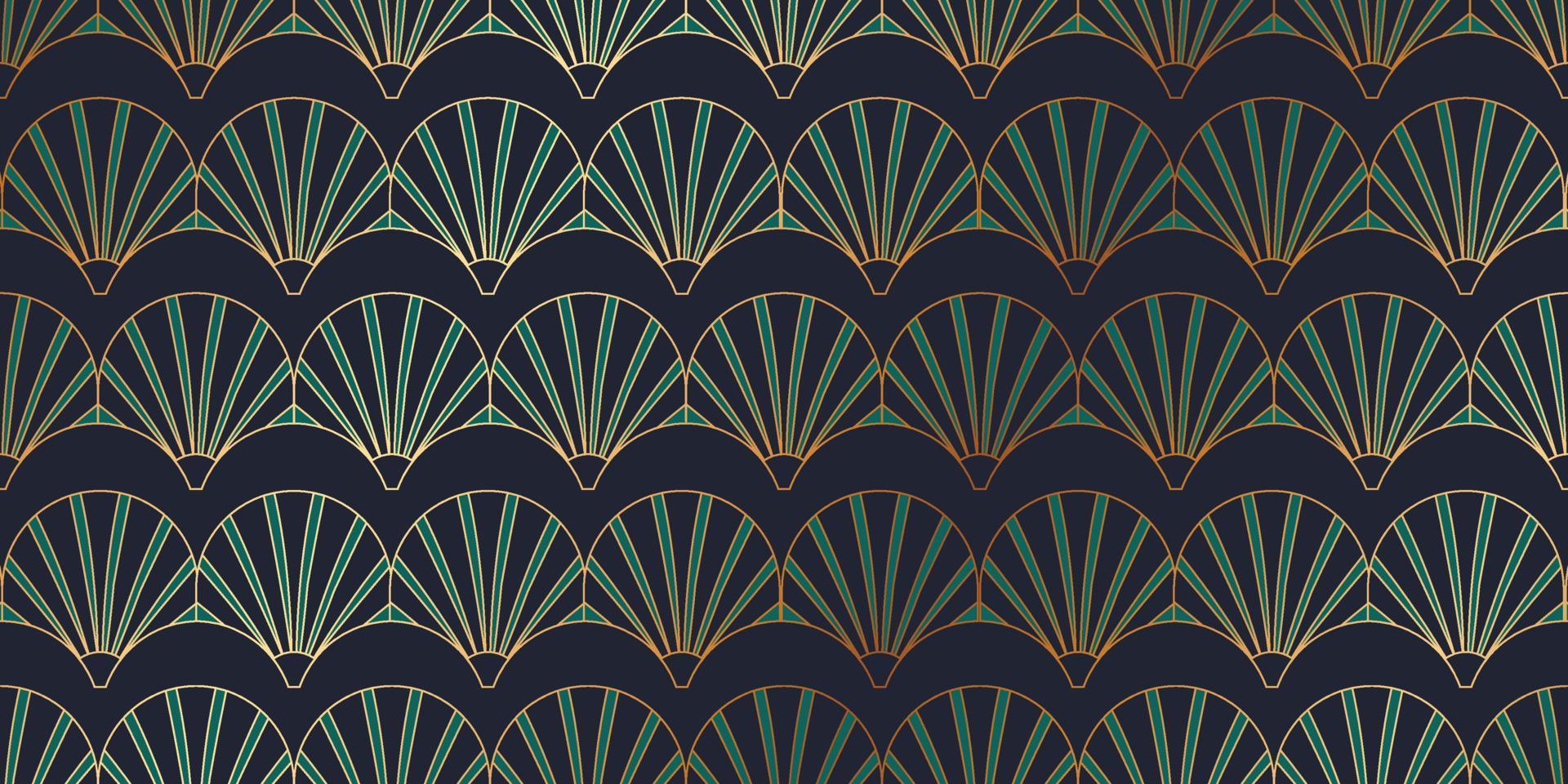 Luxury art deco seamless pattern background vector. Abstract elegant