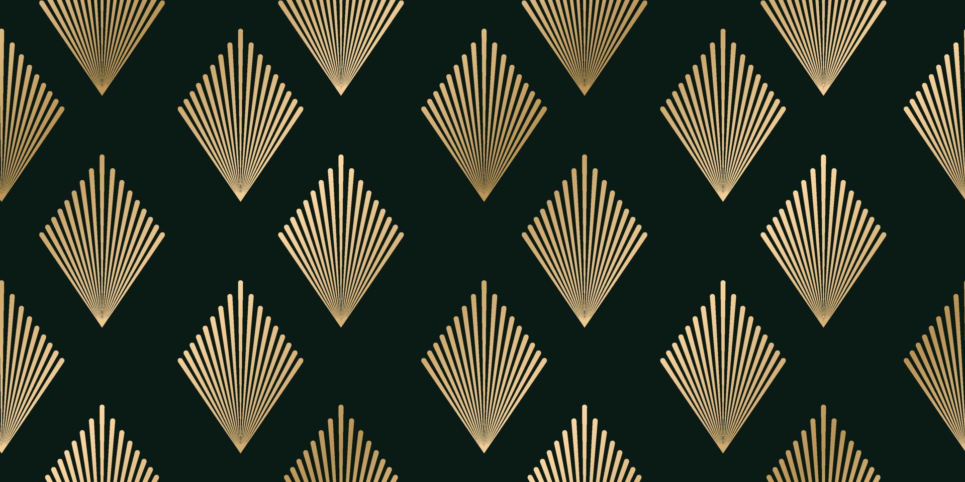 Luxury art deco seamless pattern background vector. Abstract elegant art nouveau with delicate golden geometric line vintage decorative minimalist texture style. Design for wallpaper, banner, card. vector