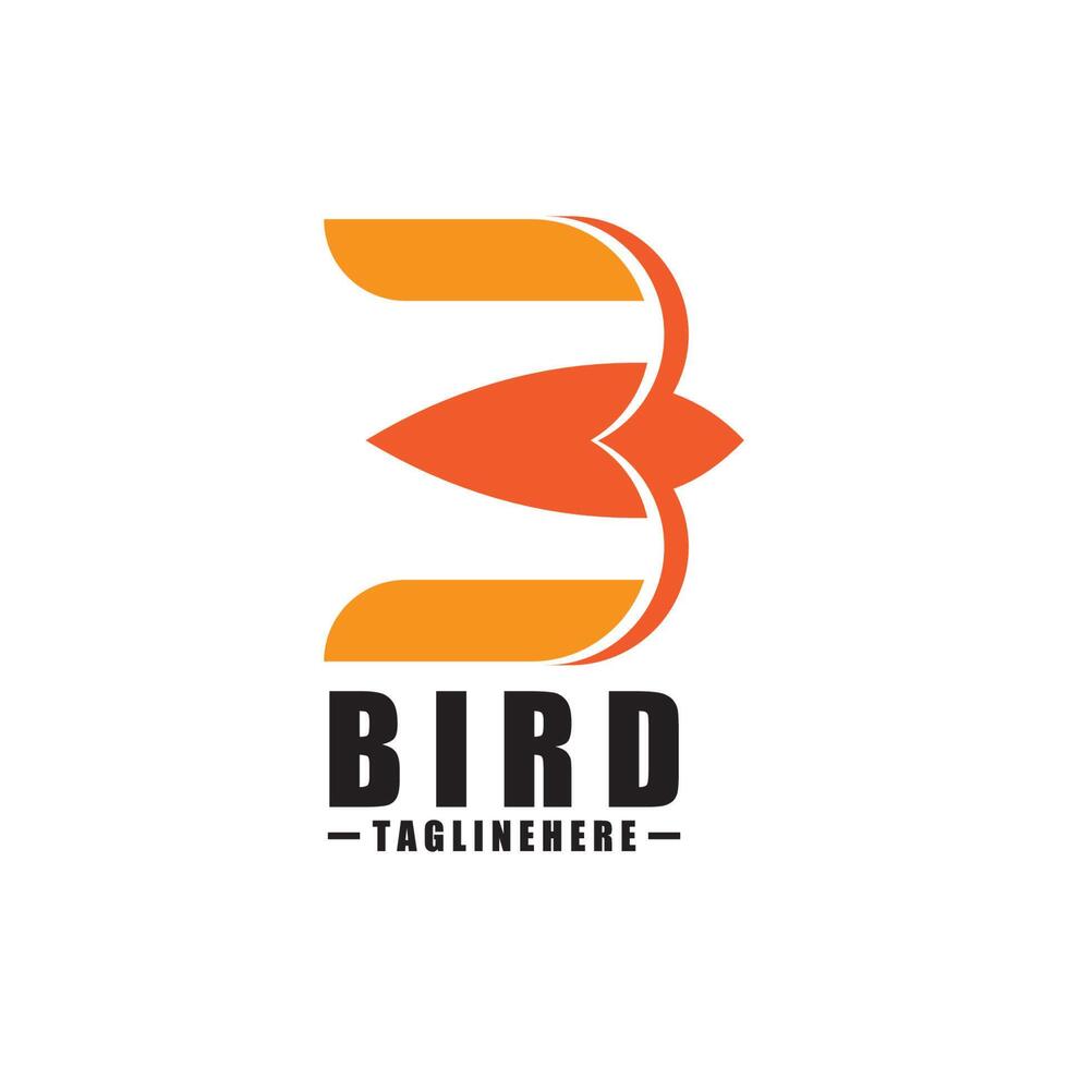 Bird B Logo - Vector logo template