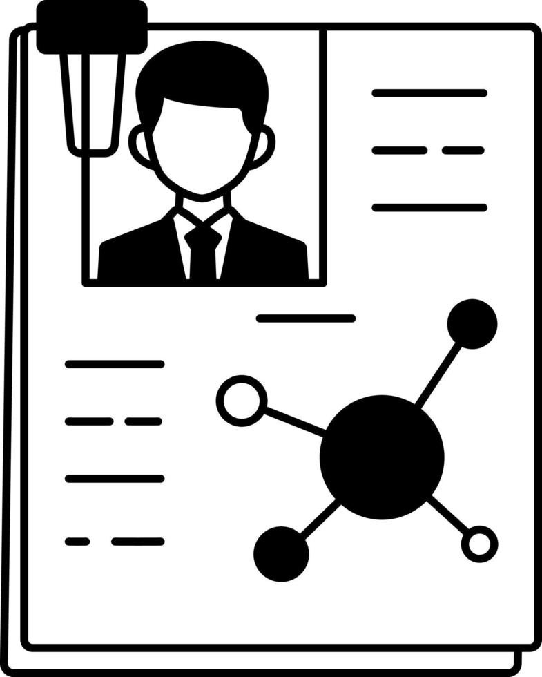 Resume profile business paper history employee work Element illustration Semi-Solid Transparent vector
