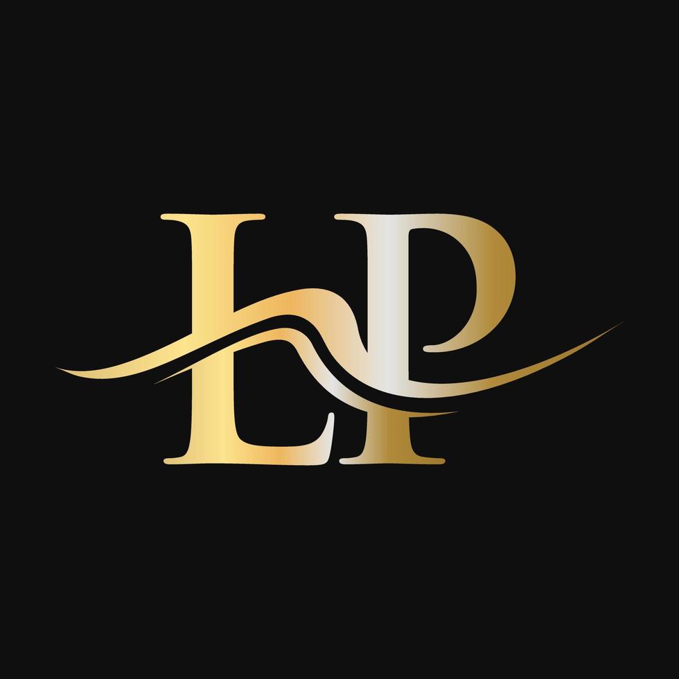 letra lp diseño de logotipo monograma negocio y logotipo de empresa vector