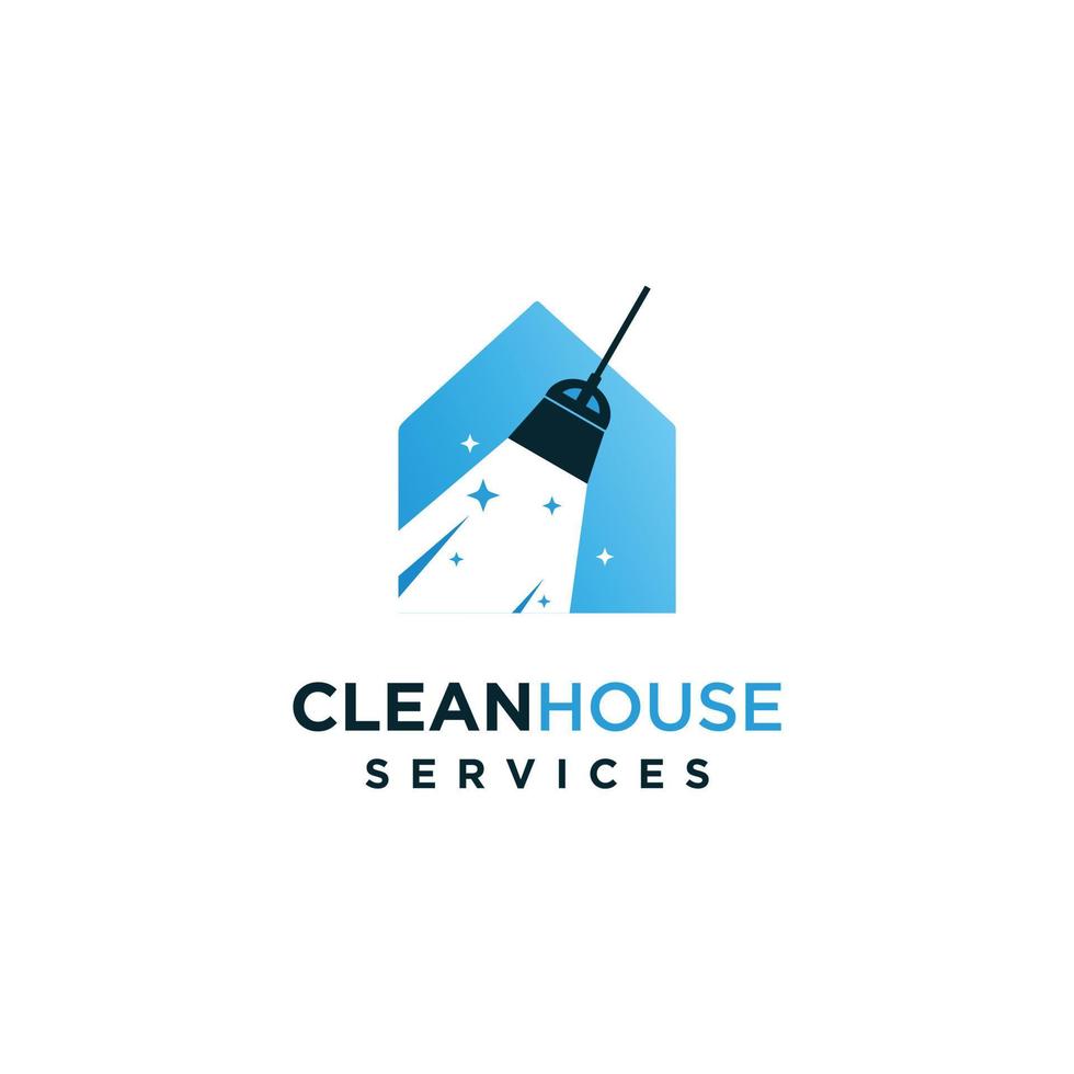 House Cleaning Service Business logo designs concept, template vector