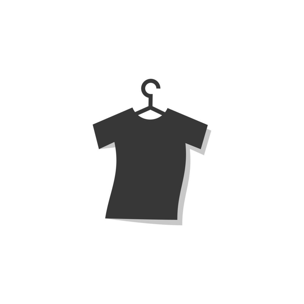 Laundry and dry cleaning t shirt hanger logo design icon vector