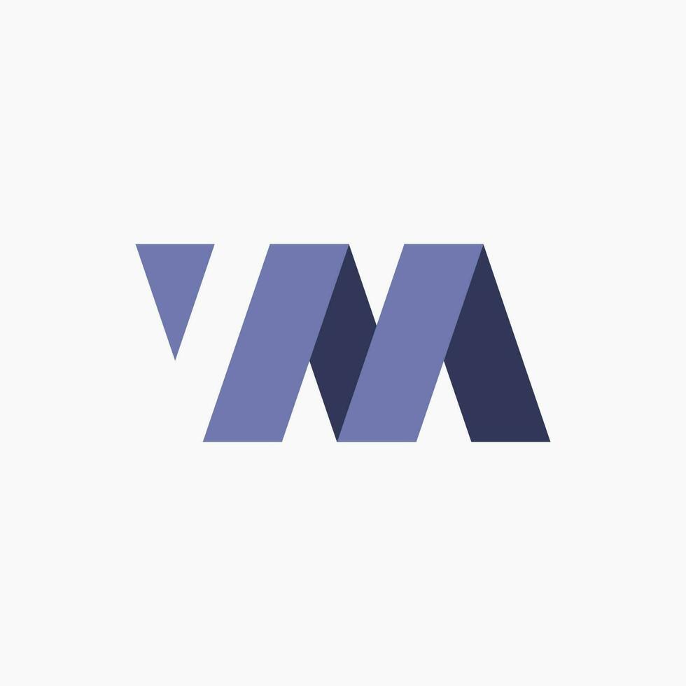 diseño de logotipo wm vector