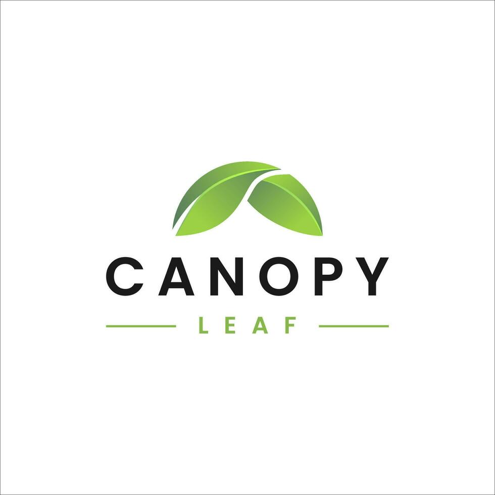 canopy leaf logo vector