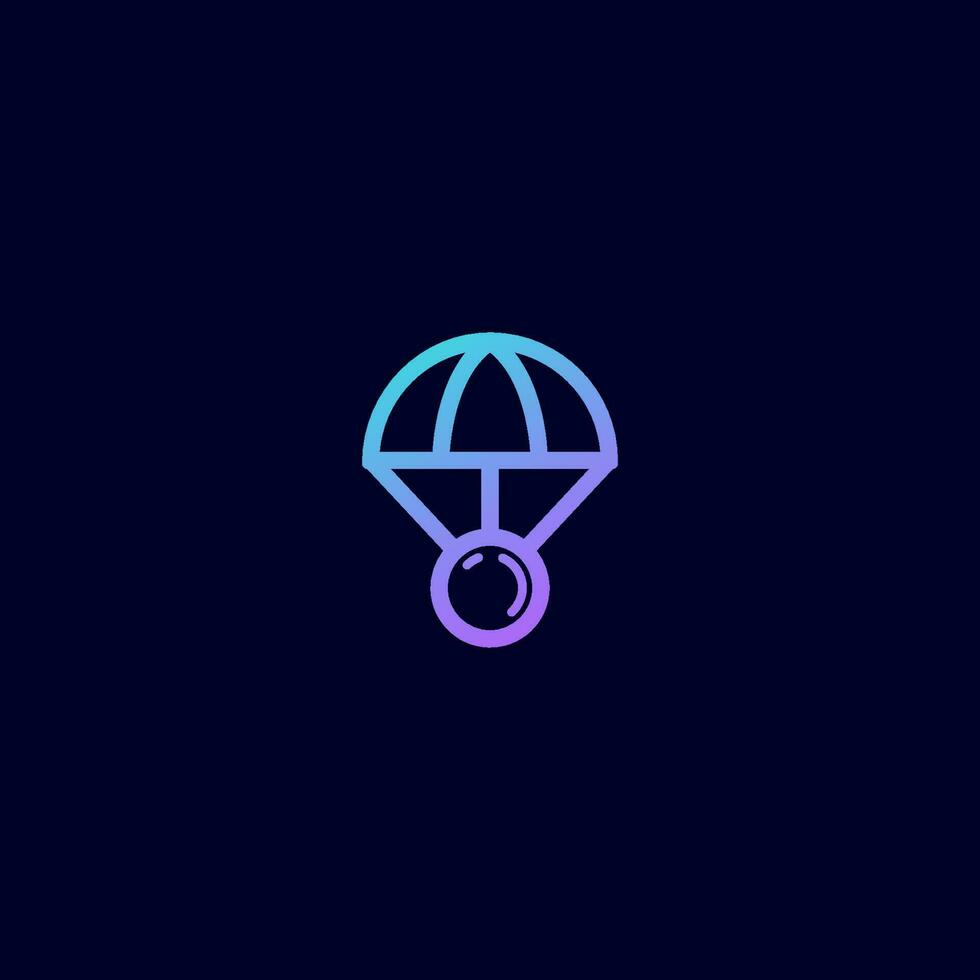 Coin drop logo design vector