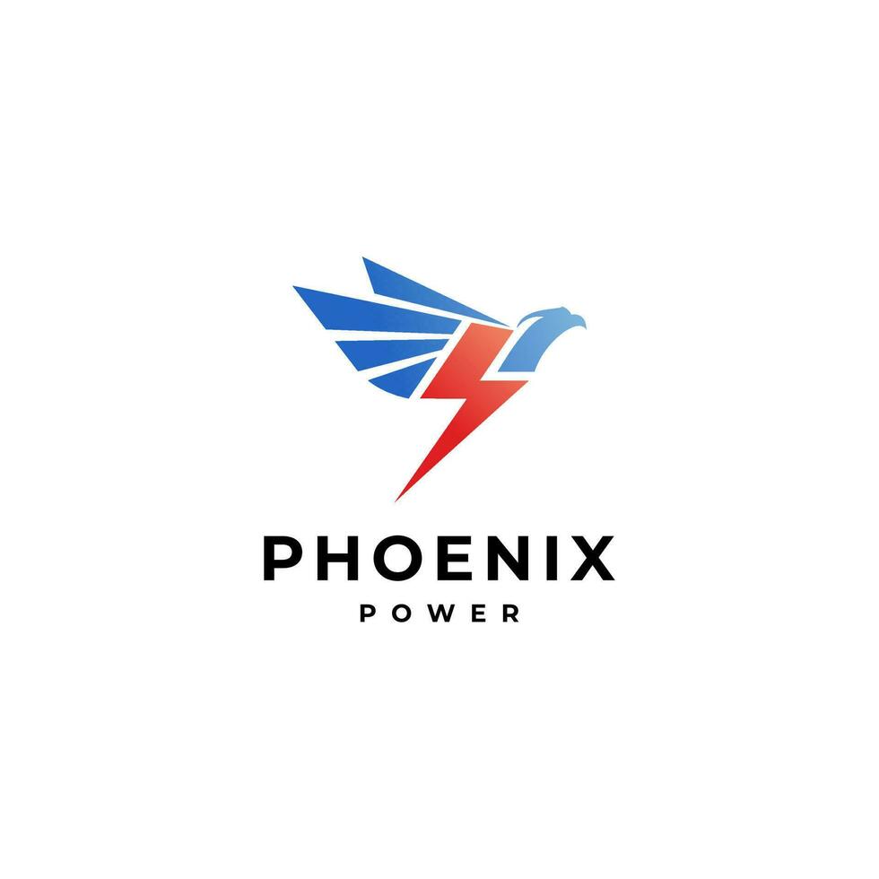 Logo phoenix power vector