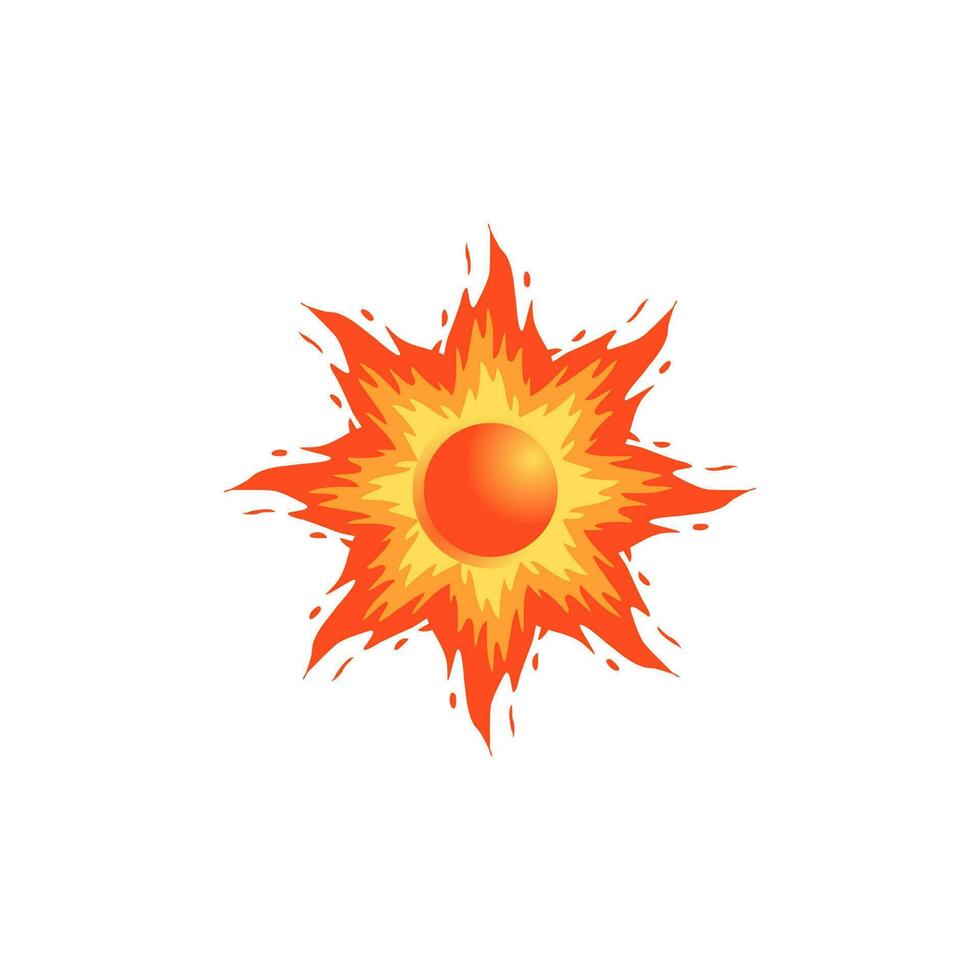 fire flower icon vector