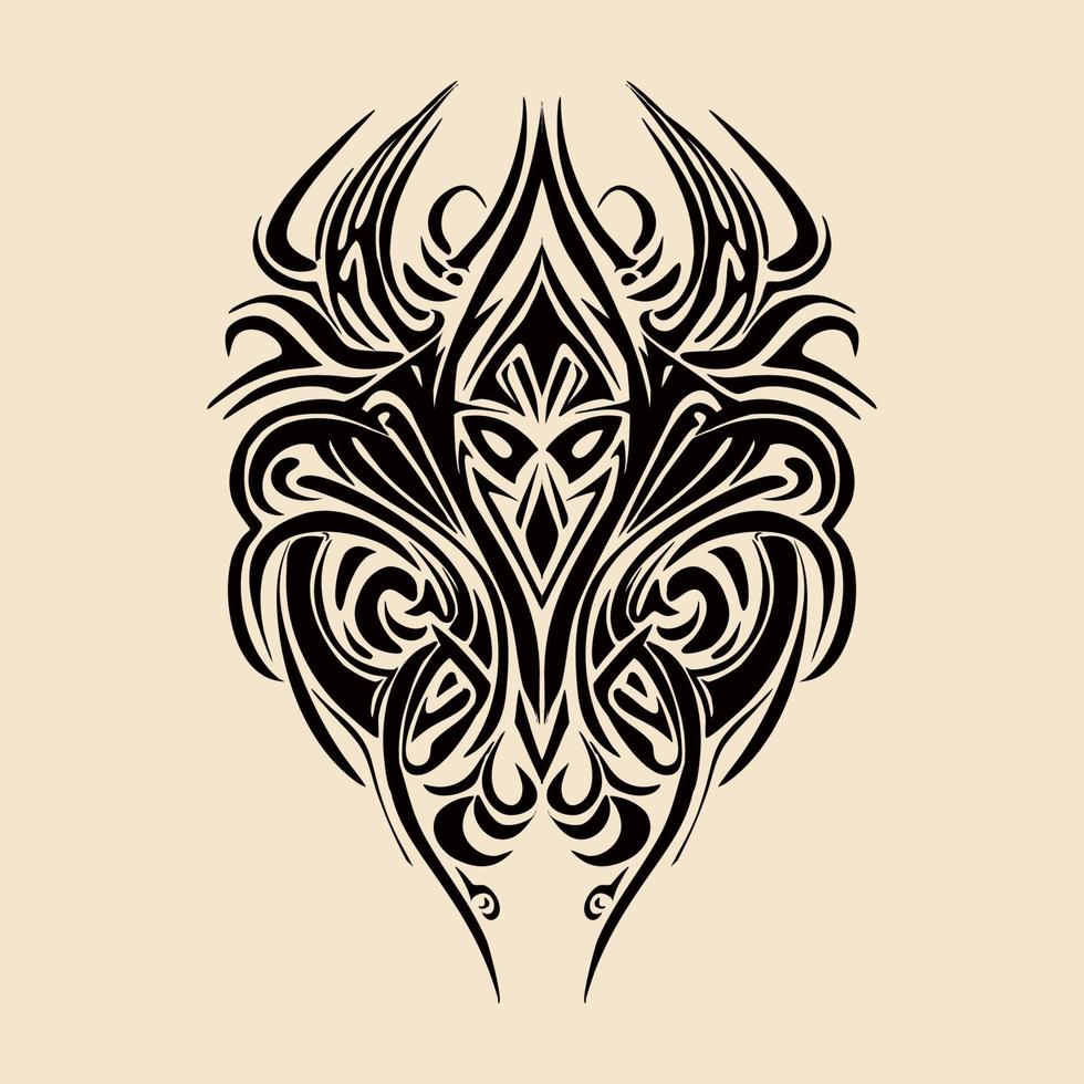 Tribal symbol Hand Drawn Illustration vector