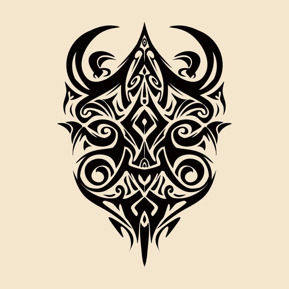 Tribal symbol Hand Drawn Illustration vector