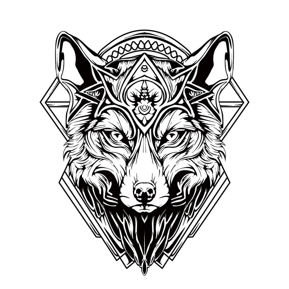 Howling Wolf' Fine Art Print. Wolf Art Drawing by Susan Shimeld
