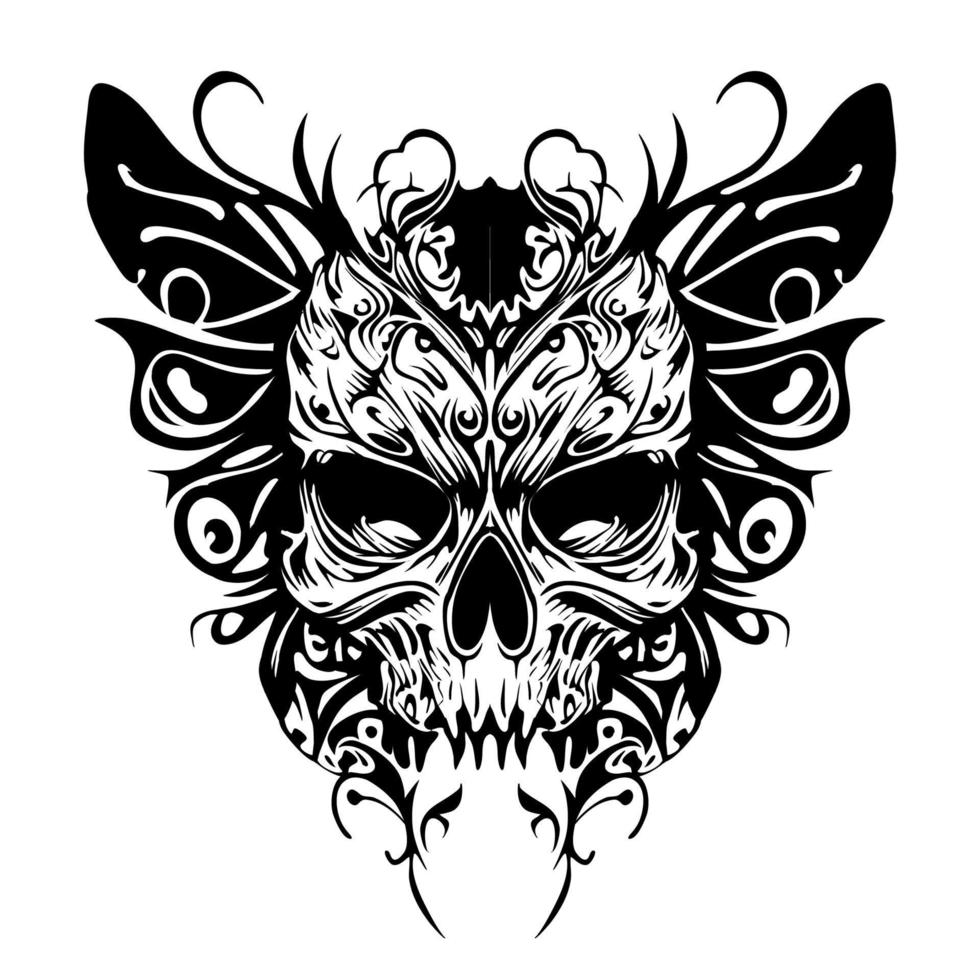Silhouette Skull Butterfly Lineart Outline Drawing 18862255 Vector Art silhouette-skull-butterfly-lineart-outline-drawing-18862255-vector-art