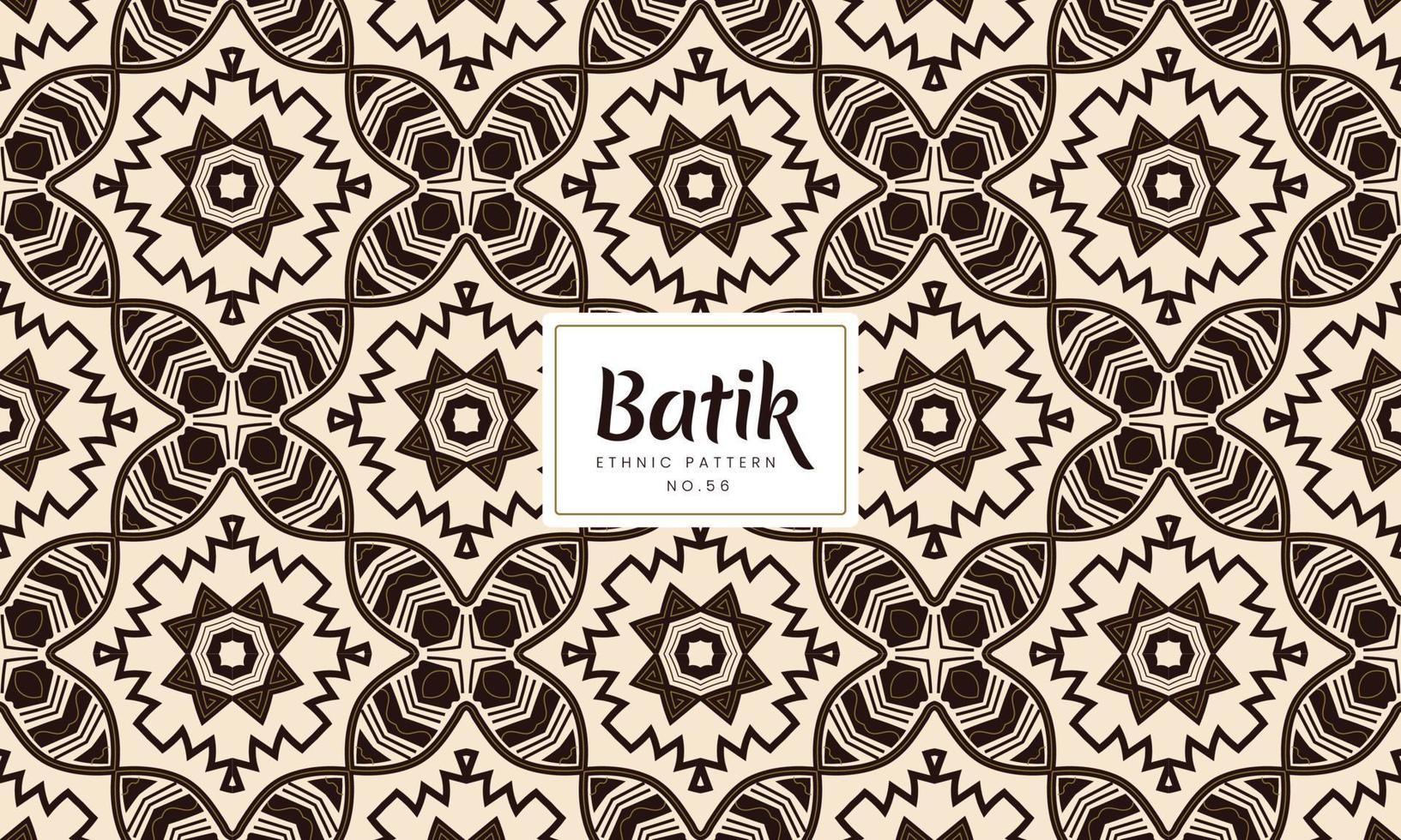 Batik Indonesian Kawung traditional decorative floral patterns Vector Cream