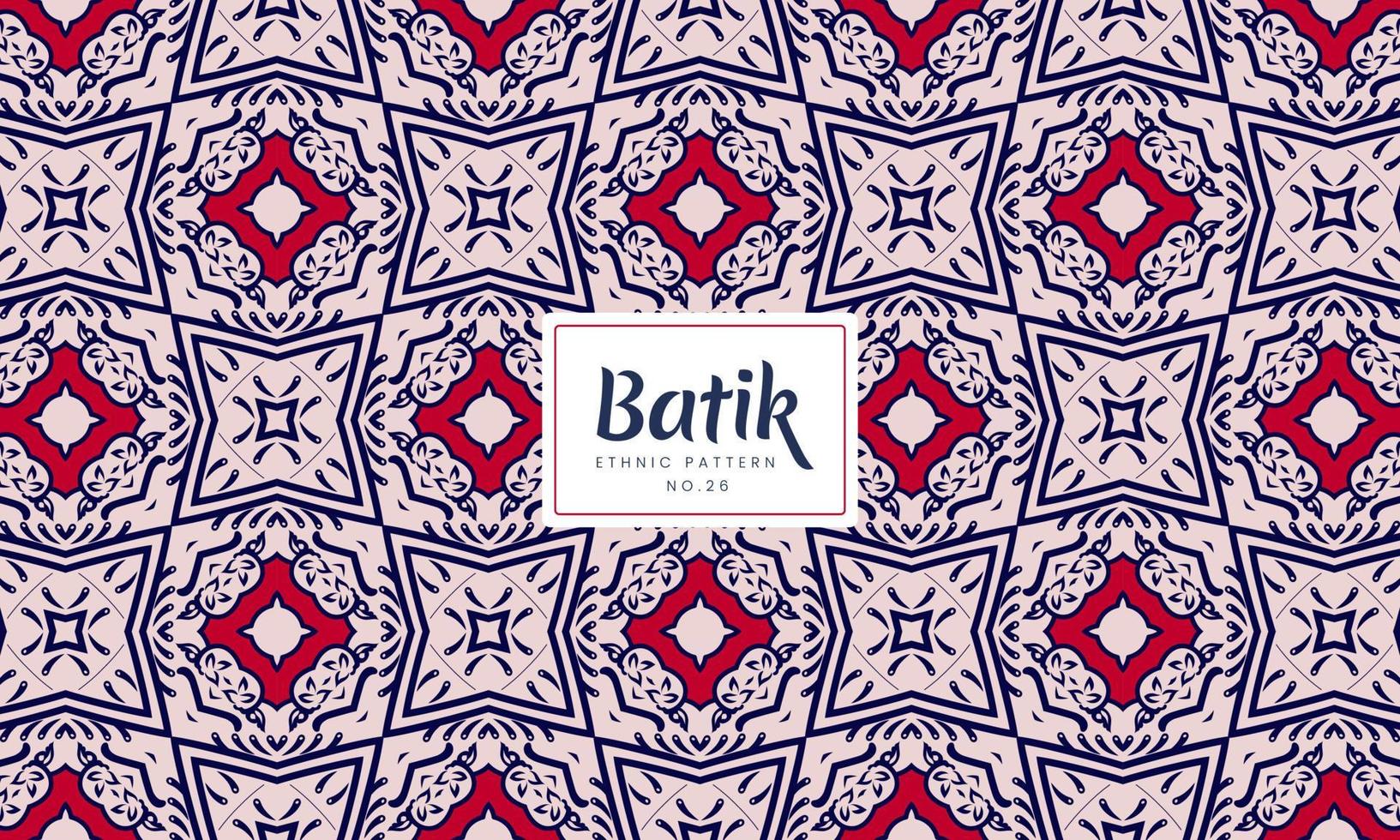 Batik Indonesian traditional decorative floral Seamless patterns Vector