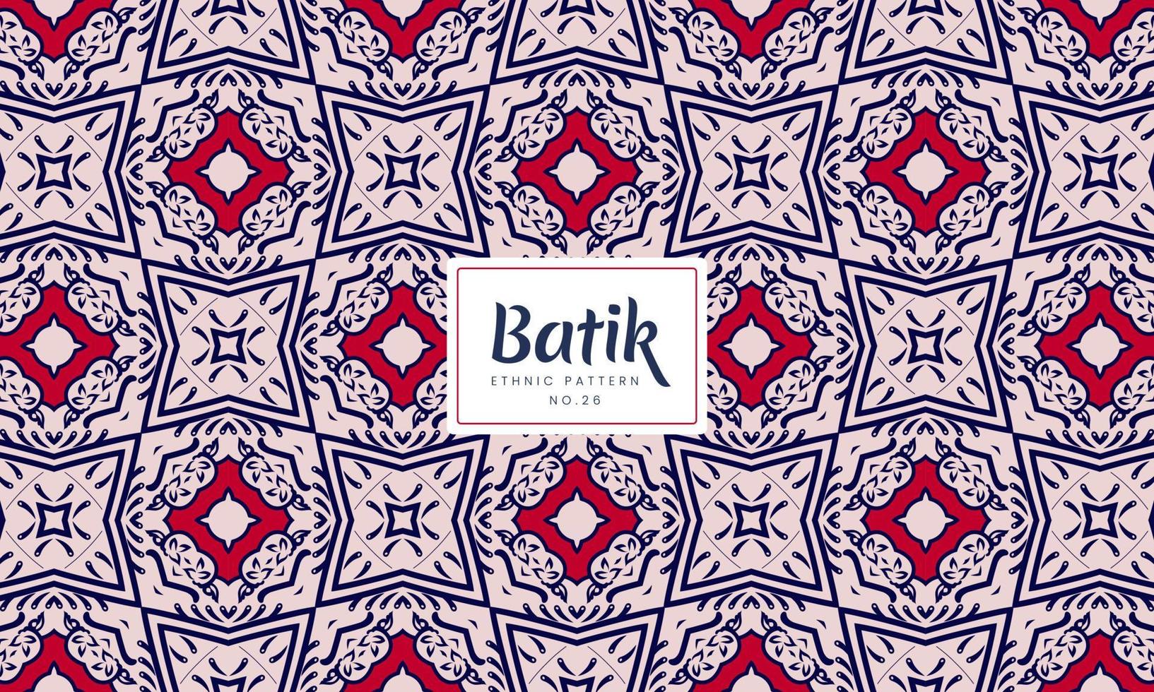 Batik Indonesian traditional decorative floral Seamless patterns Vector