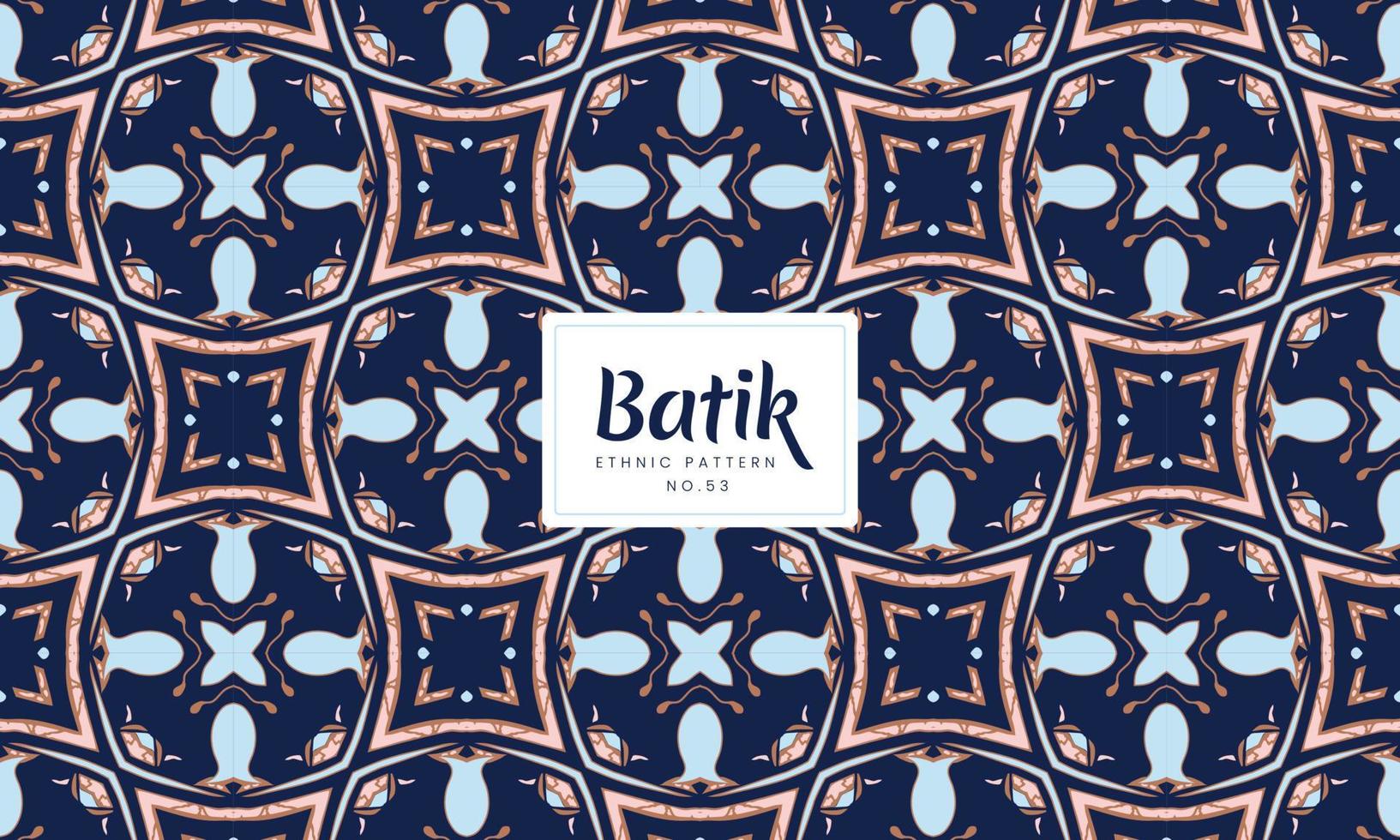 Indonesian Batik combination traditional floral patterns Background vector