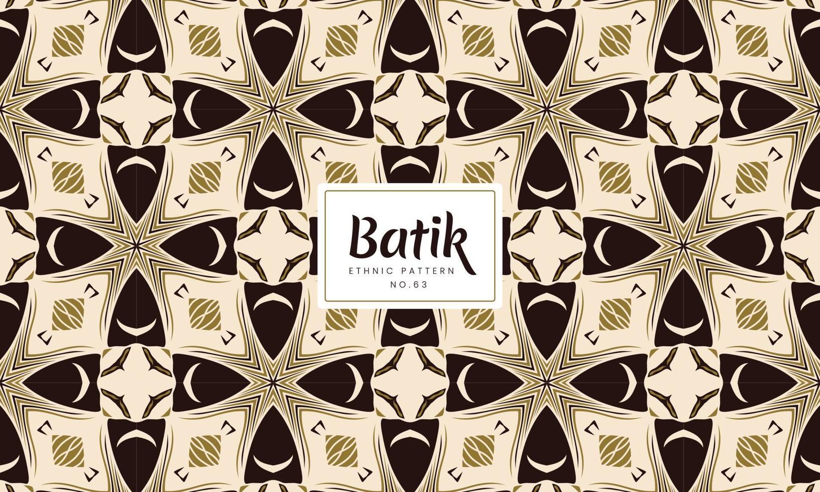 Batik Indonesian traditional decorative floral patterns Vector Background