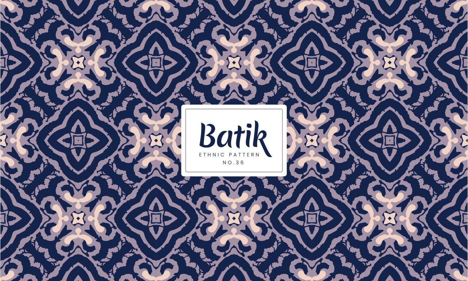 Abstract Batik Indonesian traditional ethnic floral patterns Vector Background