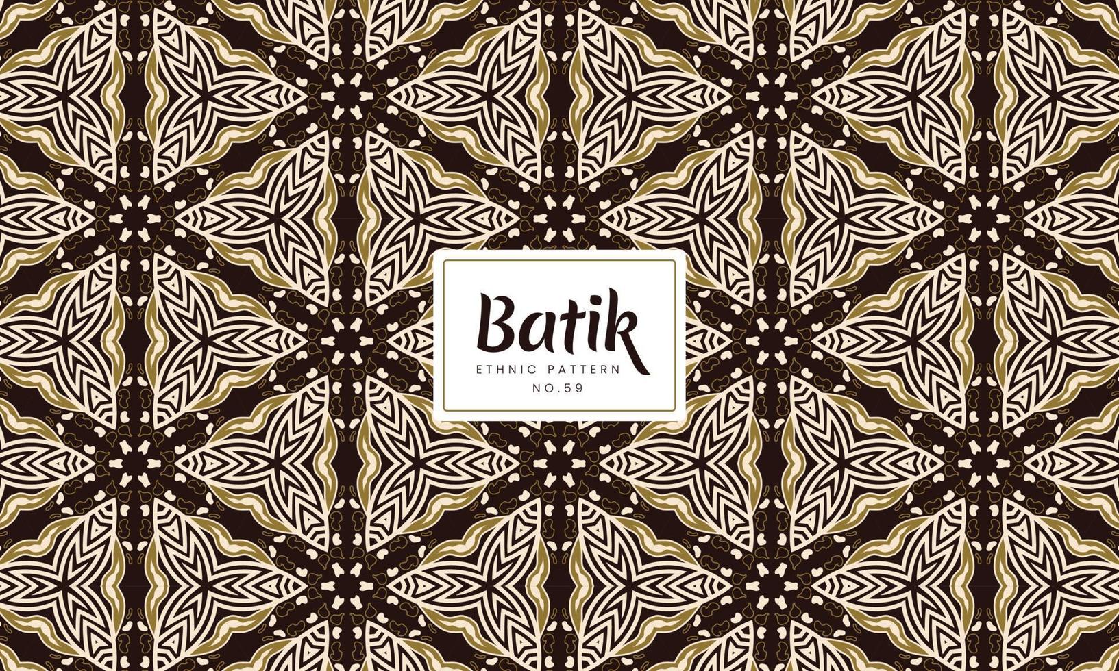 Ethnic triangle seamless art of batik vector indonesian natural pattern