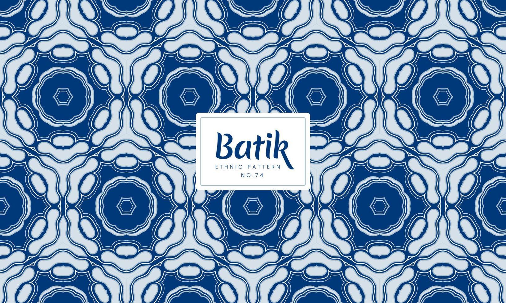 Indonesian Batik combination traditional floral patterns Background vector