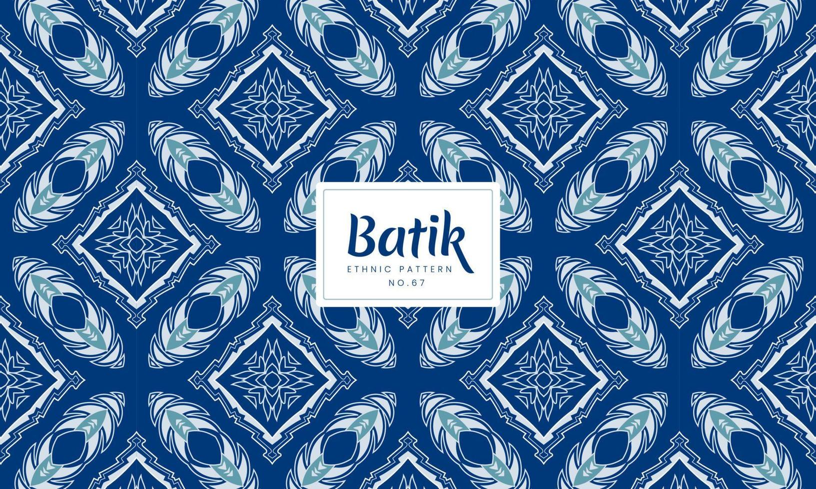 Batik kawung Indonesian traditional decorative ethnic patterns Vector Background