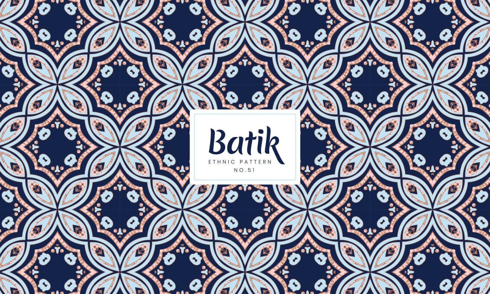 Luxury seamless Batik Kawung Indonesian traditional ethnic floral patterns vector