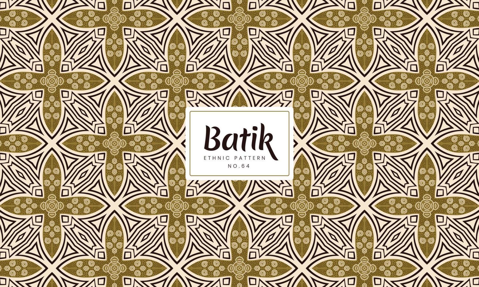 Ethnic Batik Indonesian kawung floral patterns vector