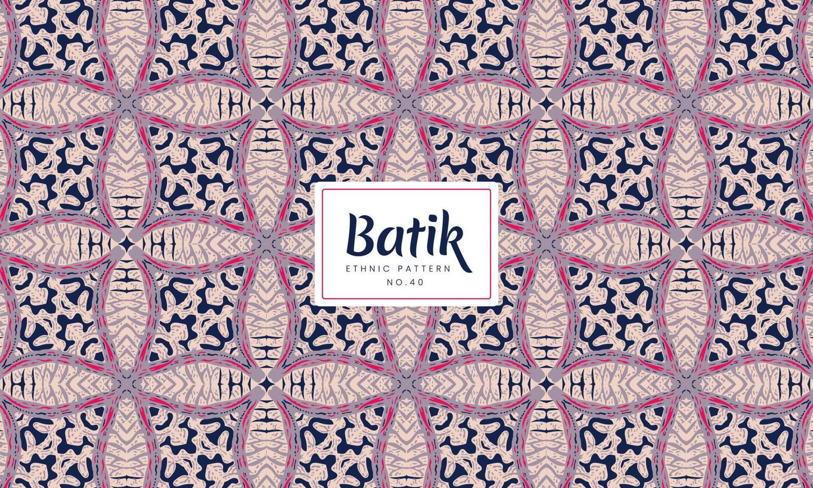 Luxury Abstract Batik Indonesian traditional ethnic floral patterns Vector Background