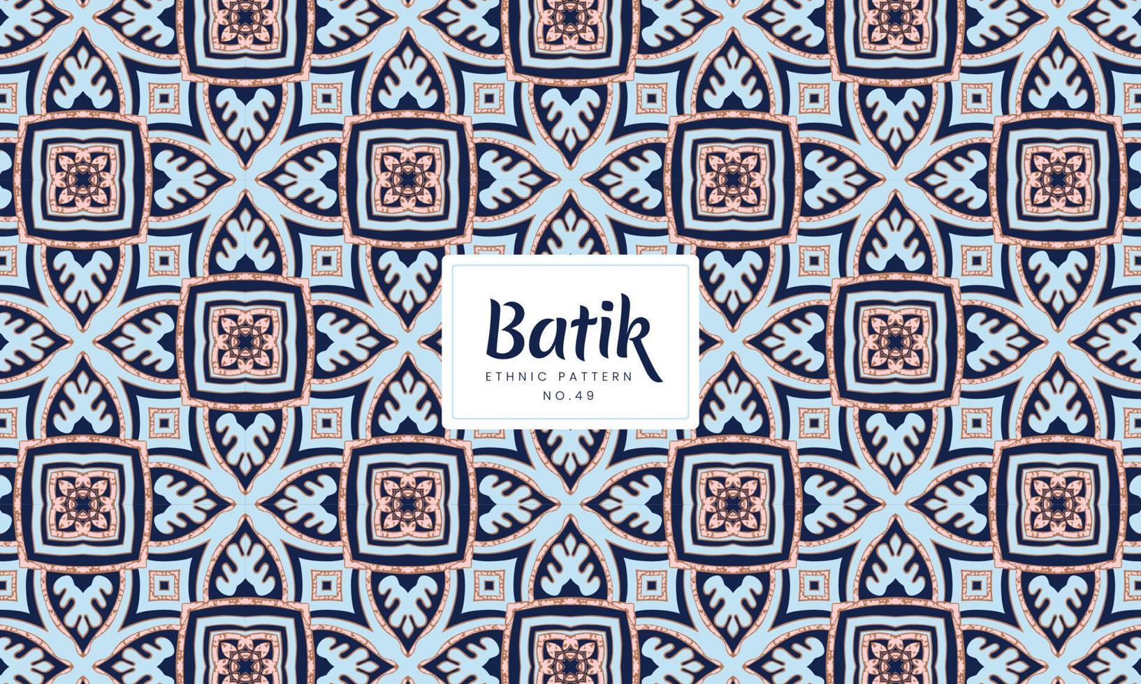 Batik Indonesian traditional decorative floral patterns Vector Background