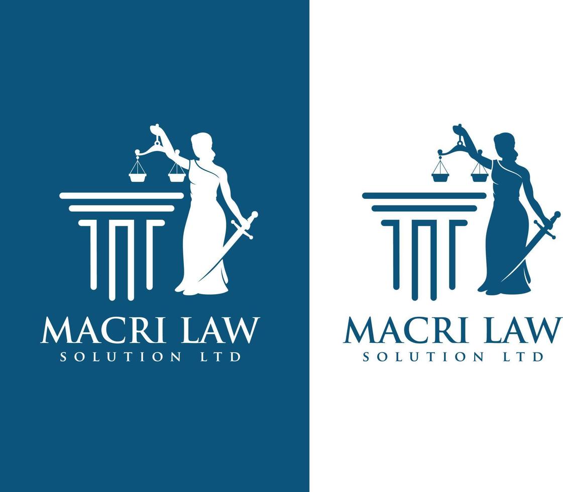 Justice law logo vector templates