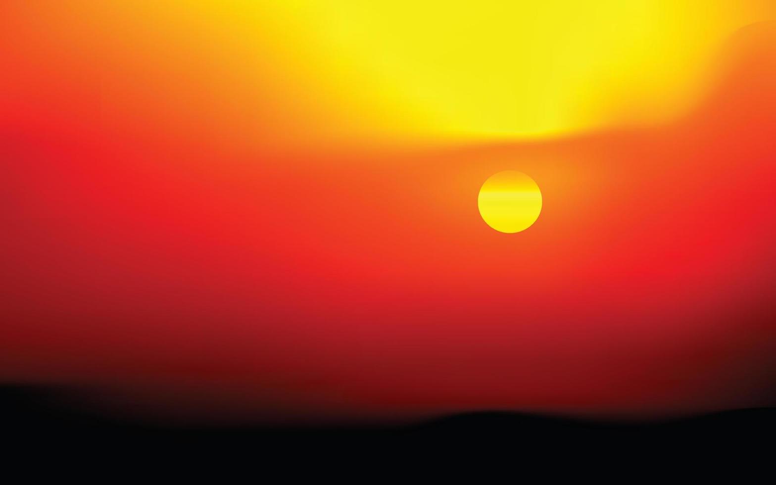 Beautiful sunset over the sea. Natural background. Toned. vector