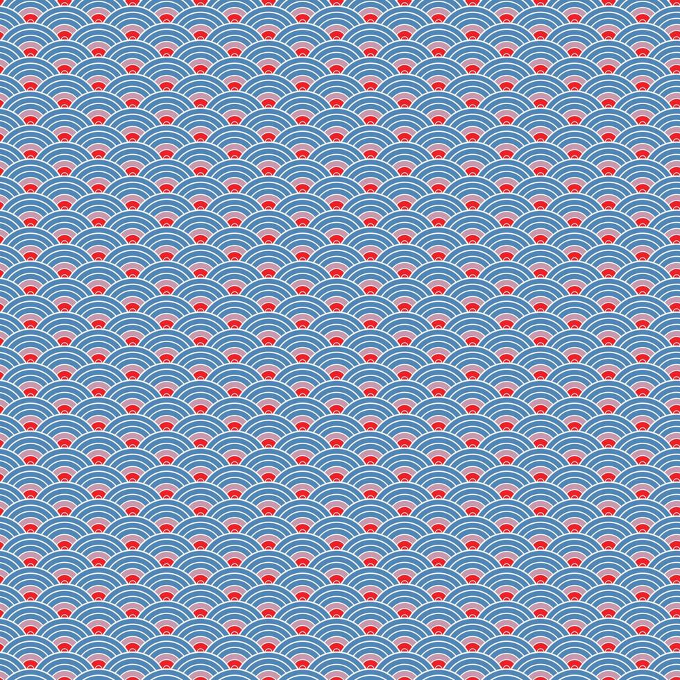 patrón de fondo de superposición de círculo japonés colorido vector