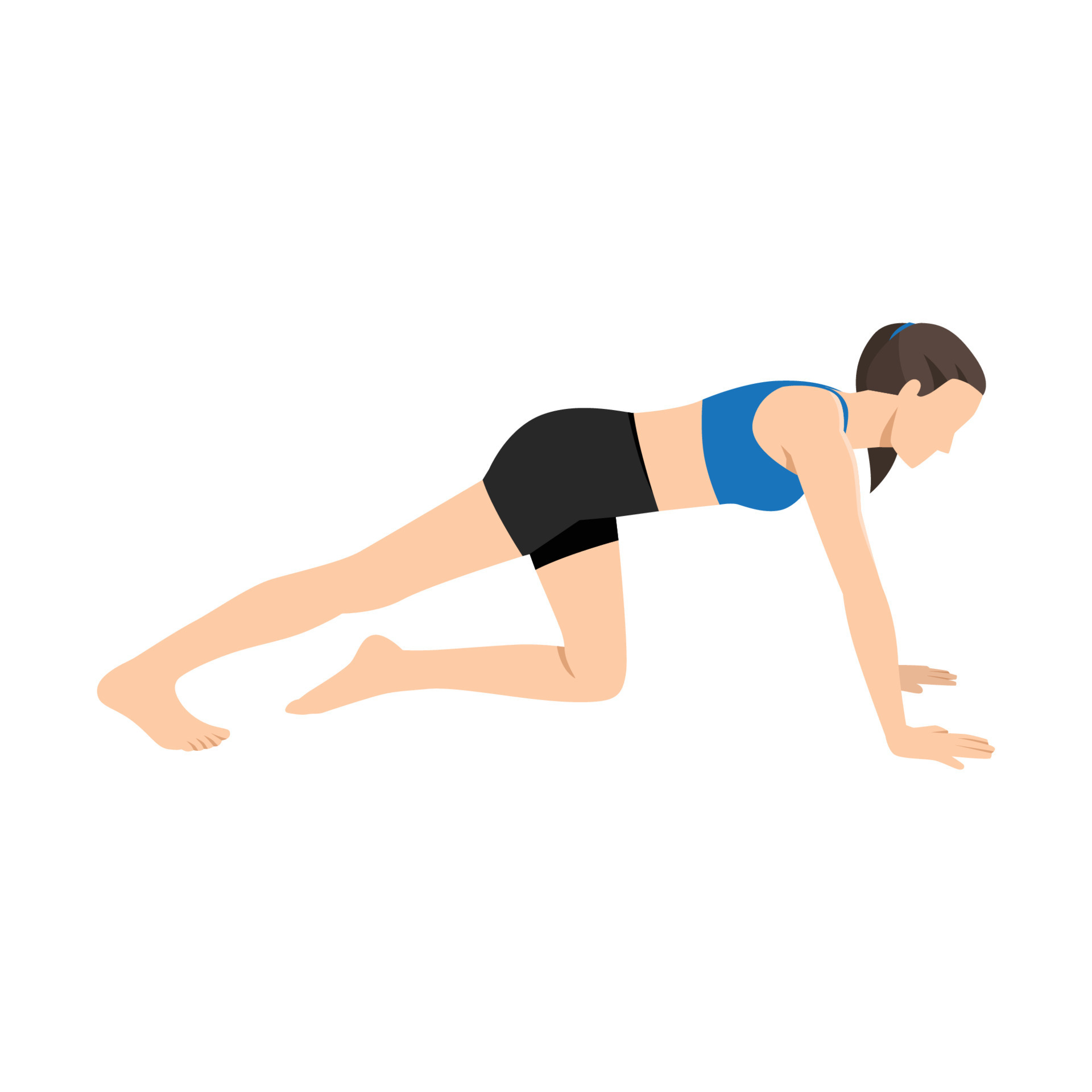 woman doing calf stretching pose and ankles. Flat vector