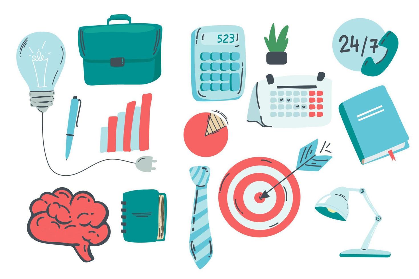 conjunto de elementos de garabatos de