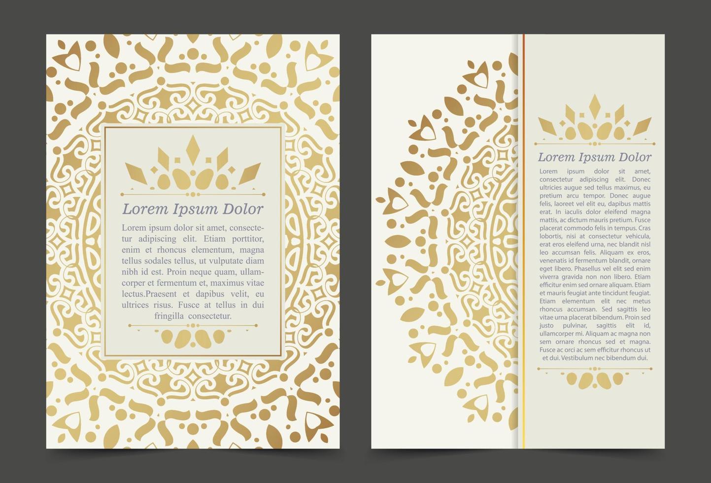luxury cover background with mandala texture vector