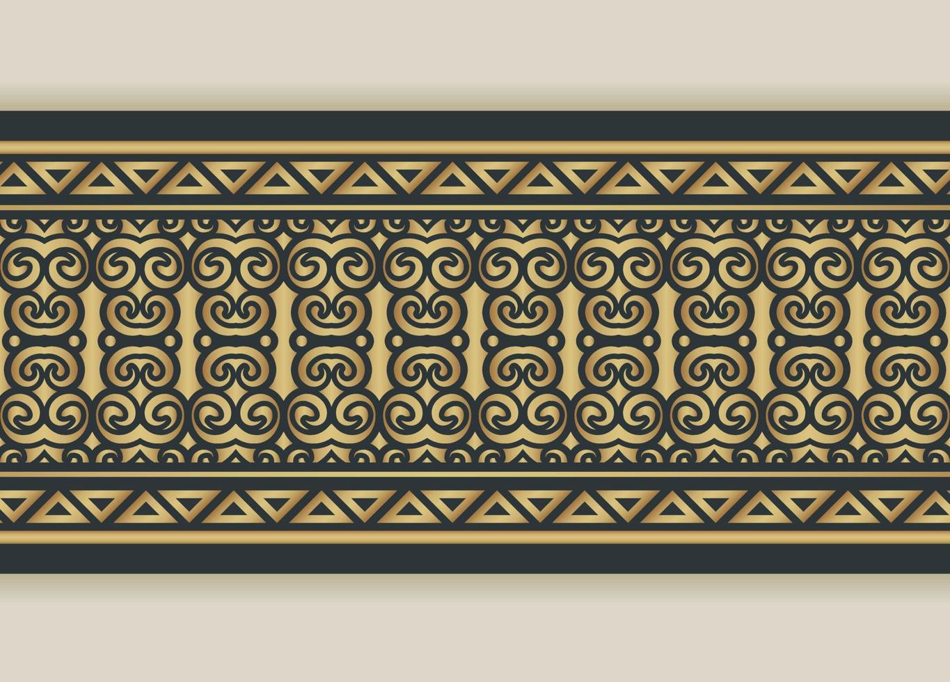 Elegant golden ornamental border template vector