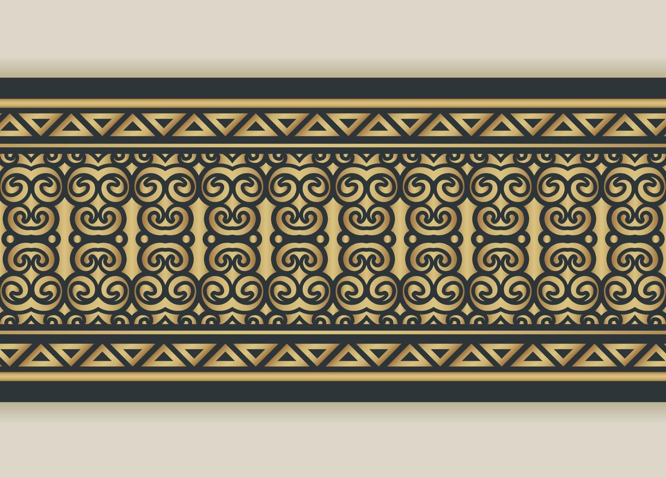 elegante plantilla de borde ornamental dorado vector