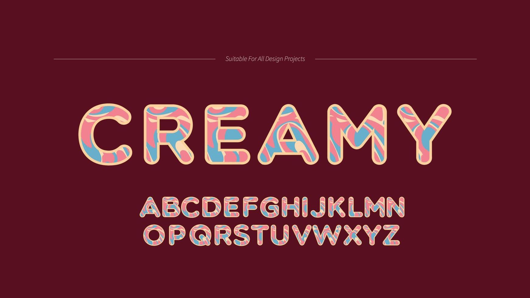 Cute Creamy Liquify Typography vector