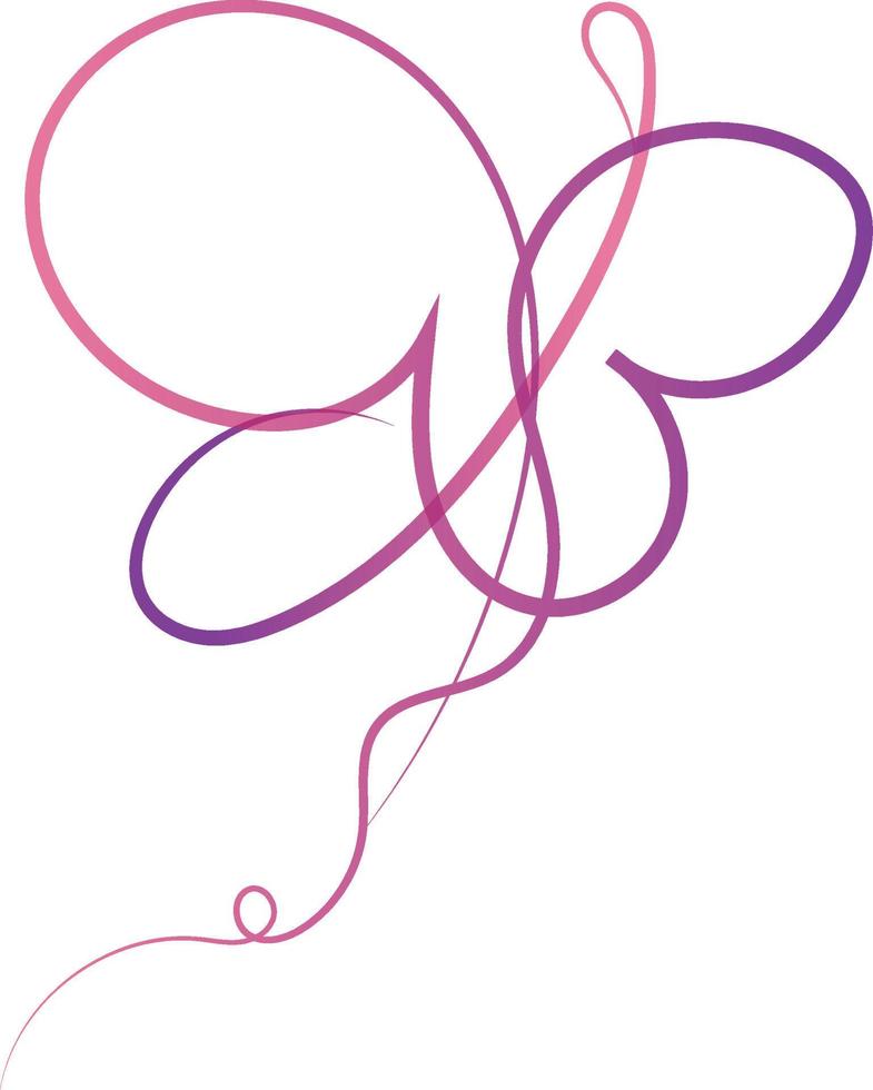 butterfly liner art vector