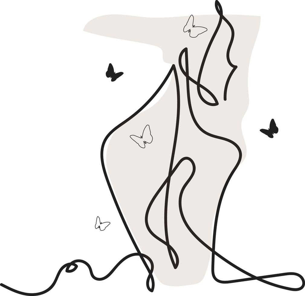 women body liner art vector