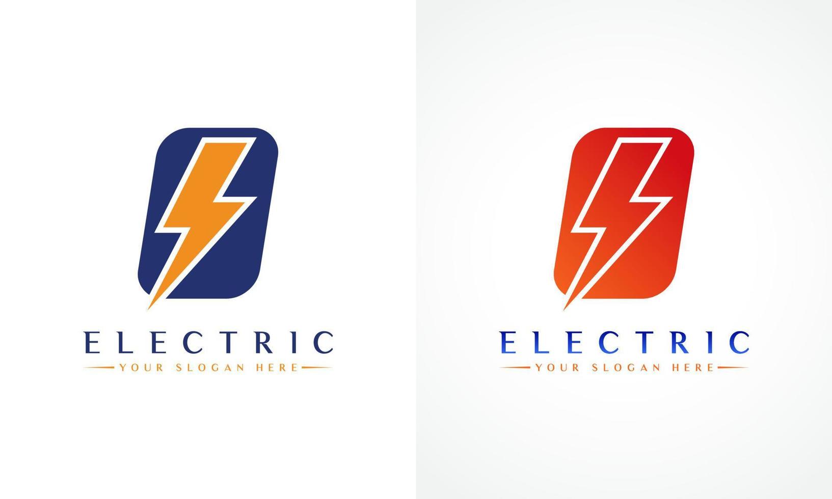 logotipo de letra o con diseño de vector de rayo trueno. Ilustración de vector de logotipo de letra o de perno eléctrico.