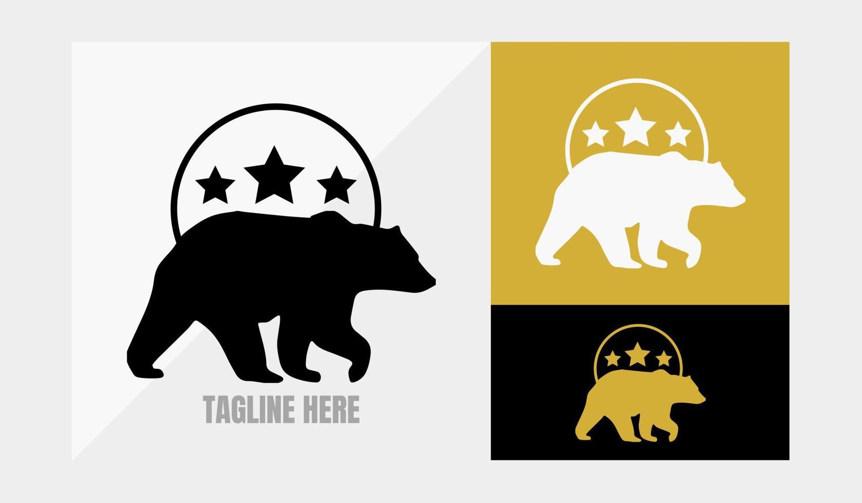 diseño vectorial del logotipo del oso. emblema de identidad de marca, concepto de diseño vector
