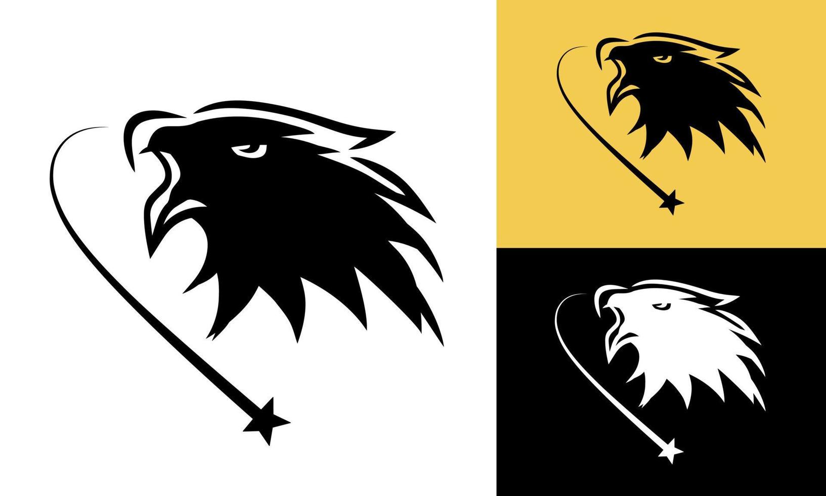 plantilla de ilustración de vector de diseño de logotipo de águila vector gratis