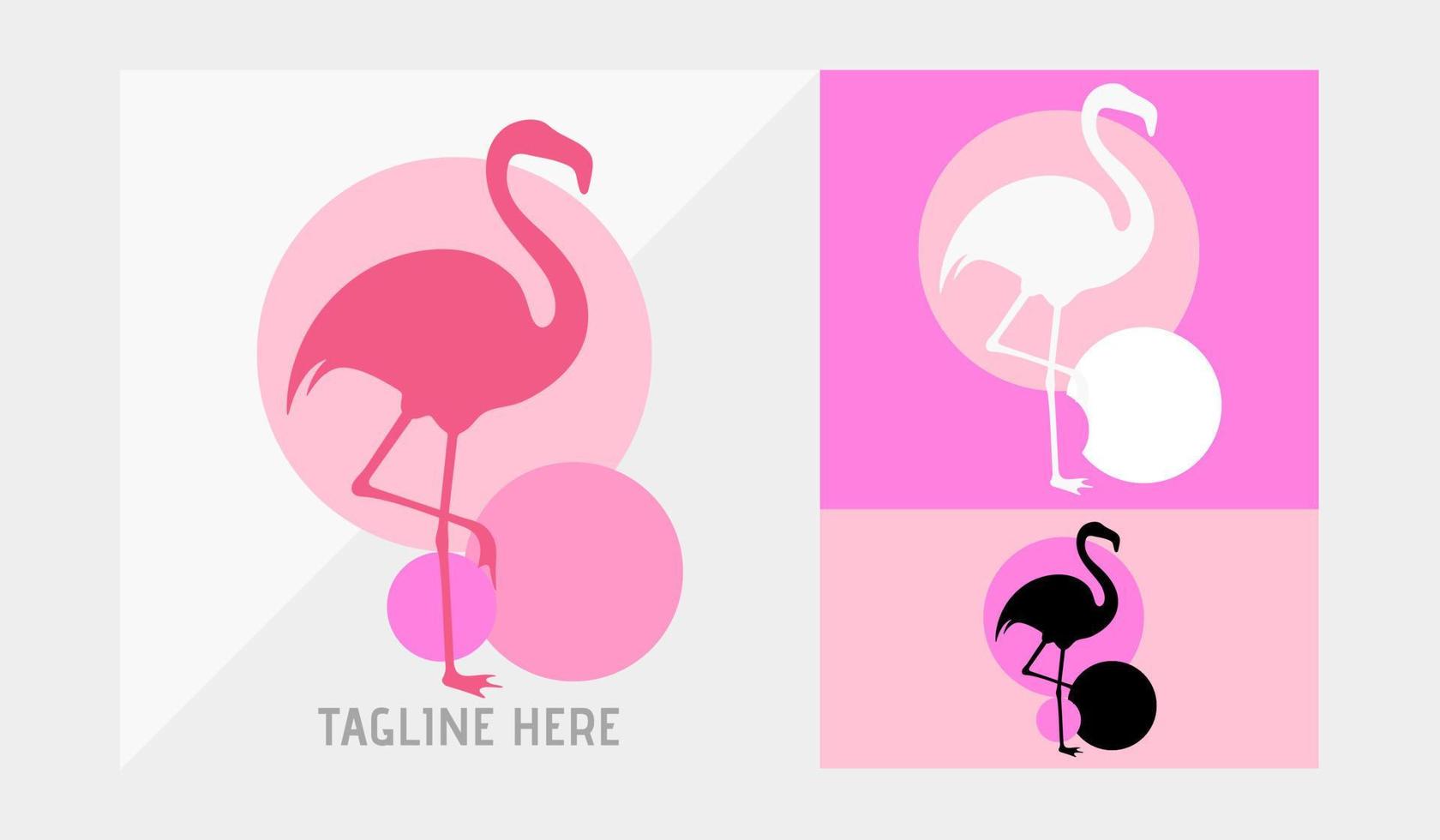 Flamingo logo vector design. Creative logos design concept