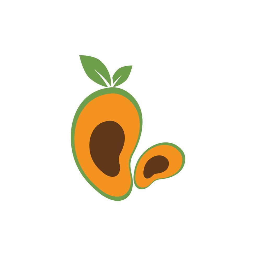 Mango logo flat and symbol design vector template
